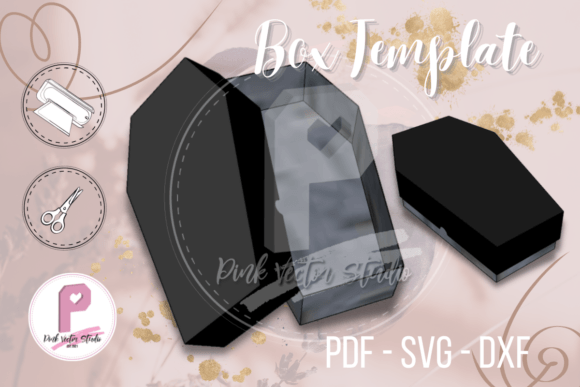 3d Box Halloween Coffin 3D SVG