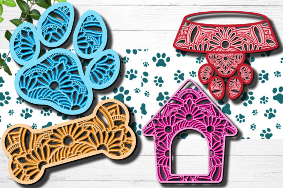 3D Layered Dog Lover Mandala Bundle