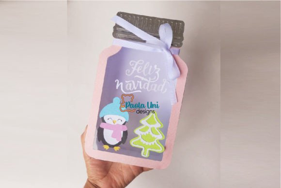 3D SVG Jar Shaped Box for Christmas
