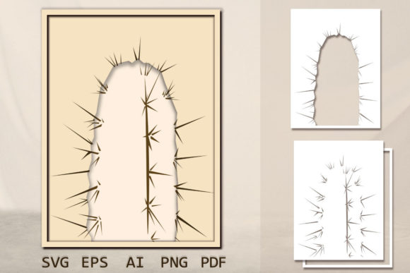 3D SVG Shapes: 3D Cactus