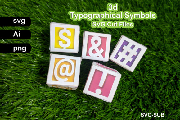 3d Typographical Symbols Cricut Cut File