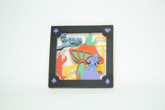 Alice in Wonderland Shadow Box 3D SVG