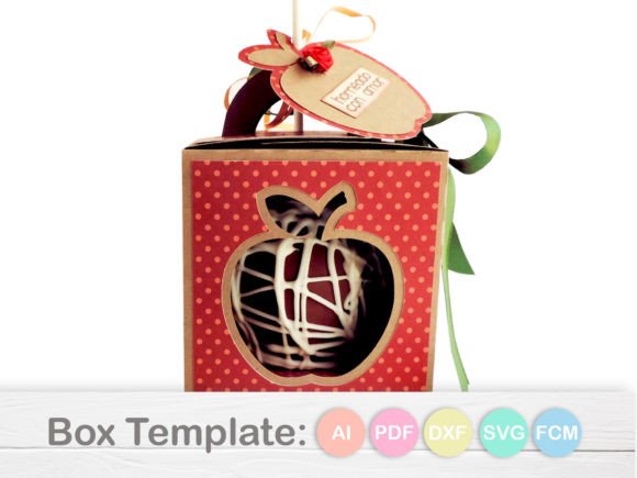 Caramel Apple Box Template - Packaging