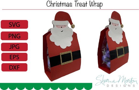 Christmas Goodie Bag Wraps 3D SVG Shapes