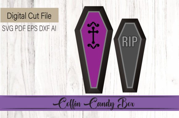 Coffin Candy Box: 3D SVG Shapes for Halloween Branding