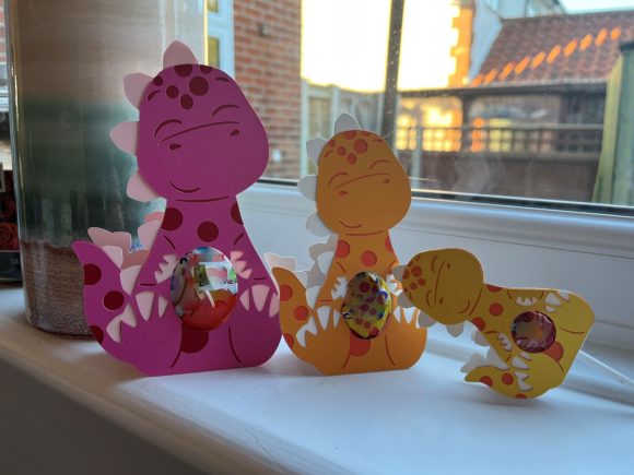 Dinosaur Egg and Lolly Holders 3D SVG