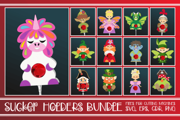 Fairy Tale 3D SVG Sucker Holders