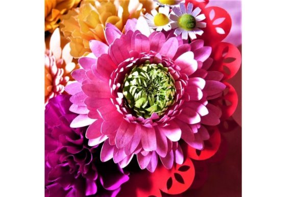 Gerbera Pomponi Paper Flower Templates