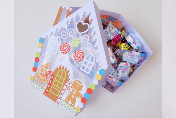Gingerbread House Box 3D SVG Christmas