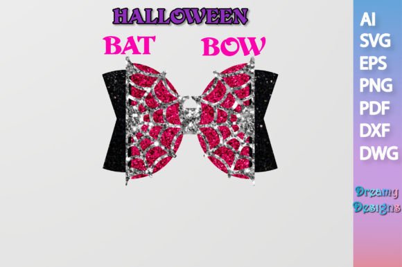 Halloween Bat Bow 3 3D SVG Shapes