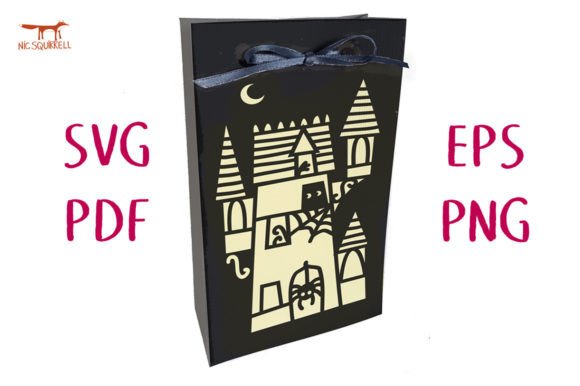 Haunted House Halloween Treat Bag SVG