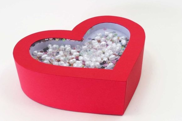 Heart Shaker Box Template 3D SVG for Holidays