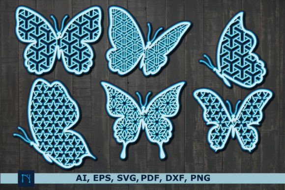 Layer Butterfly Paper Cut SVG Bundle