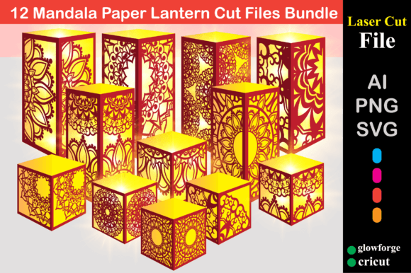 Mandala Paper Lantern Cut Files Bundle