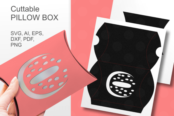 Number 0 Pillow Gift Box Template SVG
