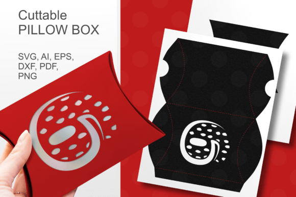 Number 6 Pillow Favor Box Template SVG