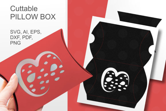 Number 8 Pillow Favor Box Template SVG