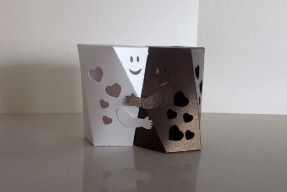 Scutoids in Love Favor Box 3D SVG