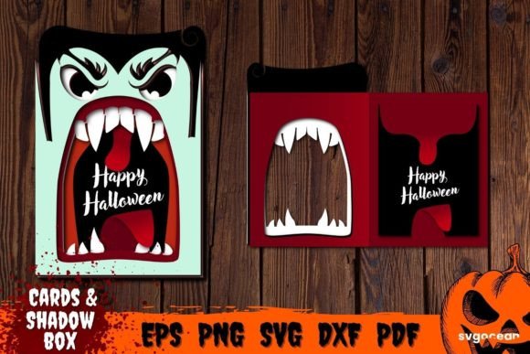 Witch Pop Up Card Template 3D SVG